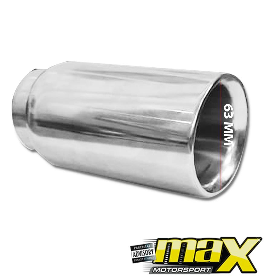 Cowley Single Exhaust Tailpipe (63mm Outlet) maxmotorsports