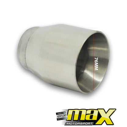 Cowley Single Exhaust Tailpipe (76mm Outlet) maxmotorsports