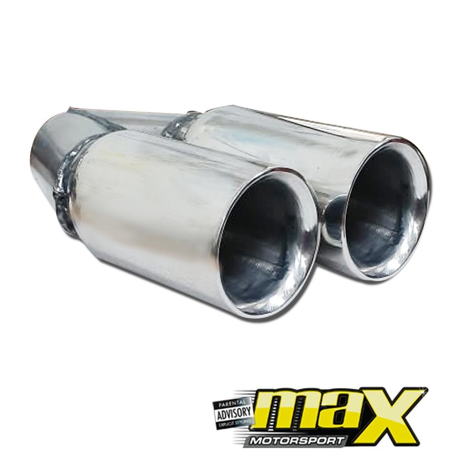 Cowley Twin Step Cut Exhaust Tailpipe (63mm Outlet) maxmotorsports