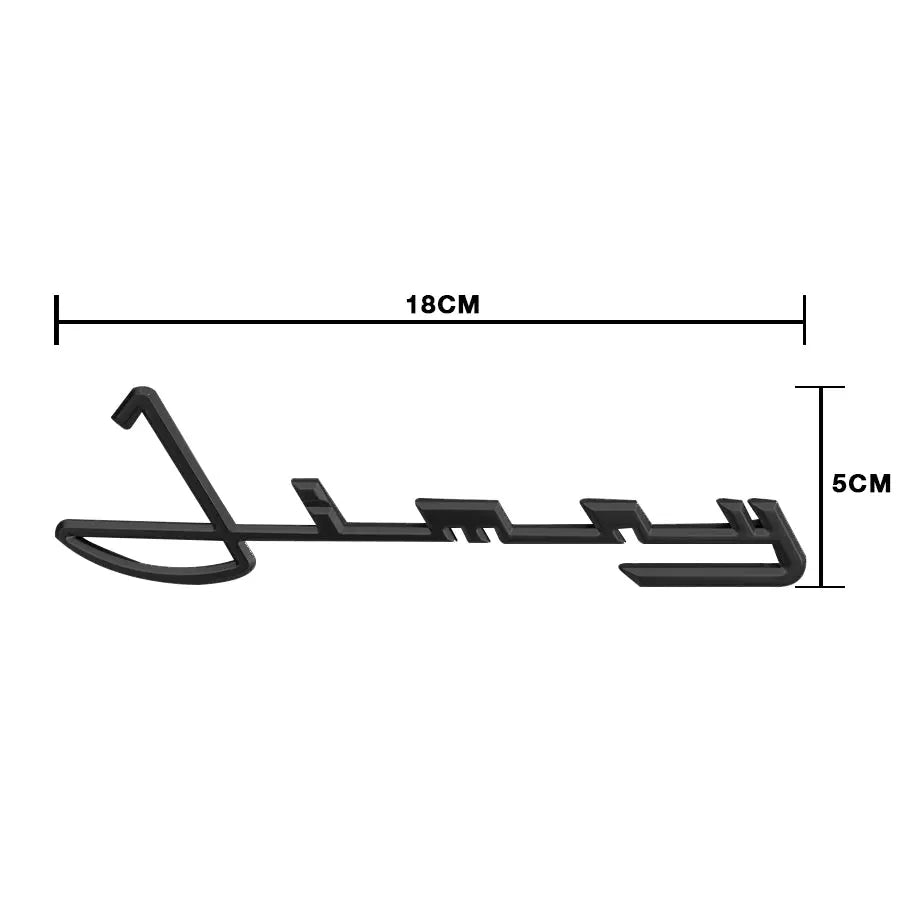 Cursive Jimny Retro Logo Badge (Black) Max Motorsport