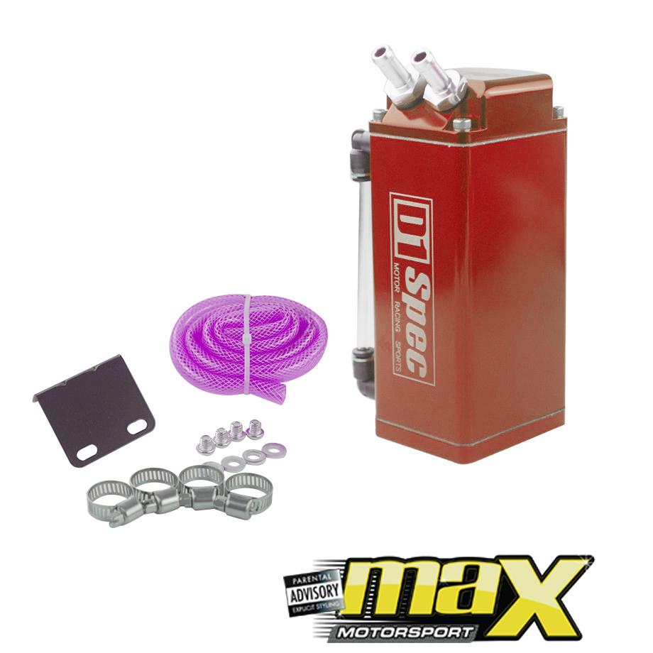 D1 Spec Oil Catch Tank (Red) maxmotorsports