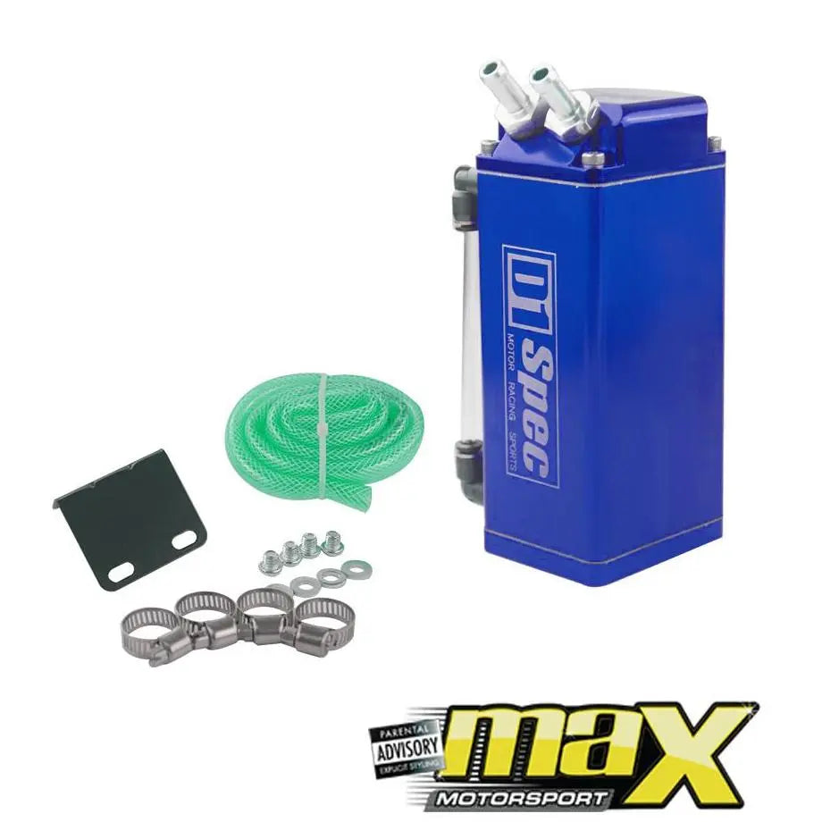 D1 Spec Round Oil Catch Tank (Blue) Max Motorsport