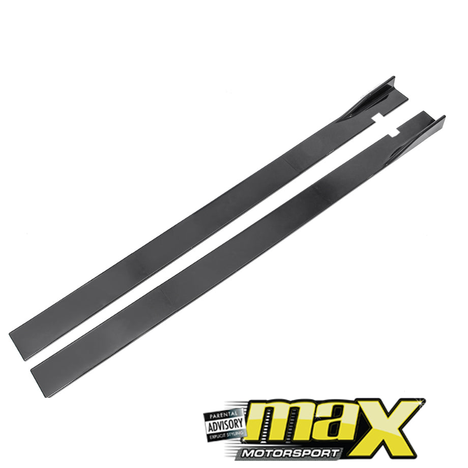 Universal Matte Black Plastic Side Skirt Extensions