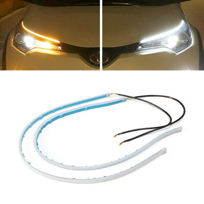 DRL LED Flexi Headlight Strip With Dynamic Start Up Function & Sequential Indicator(60cm) Max Motorsport