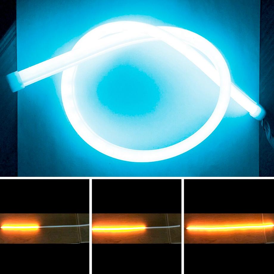 DRL LED Flexi Headlight Strip With Dynamic Start Up Function & Sequential Indicator(60cm) Max Motorsport