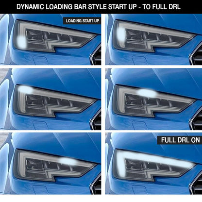 DRL LED Flexi Headlight Strip With Dynamic Start Up Function & Sequential Indicator(60cm) Max Motorsport