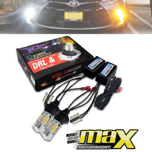 Load image into Gallery viewer, Dual Function LED DRL Bulb With Indicator Light And Canbus (Straight Pin) maxmotorsports
