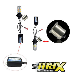 Dual Function LED DRL Bulb With Indicator Light And Canbus (Straight Pin) maxmotorsports