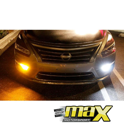 Dual Function LED DRL Bulb With Indicator Light And Canbus (Straight Pin) maxmotorsports