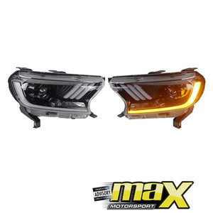 Everest (16-On) Mustang Style DRL LED Projector Headlight With Indicator Function maxmotorsports