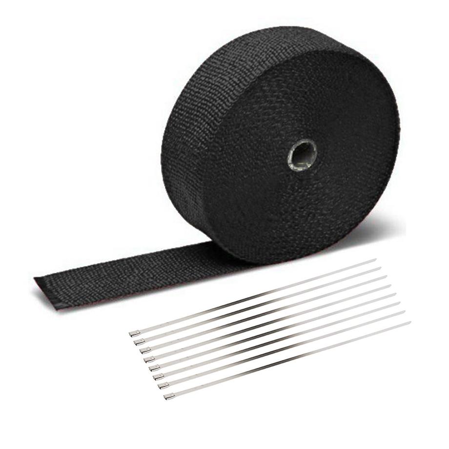 Exhaust Insulation Heat Wrap Black (15M) maxmotorsports