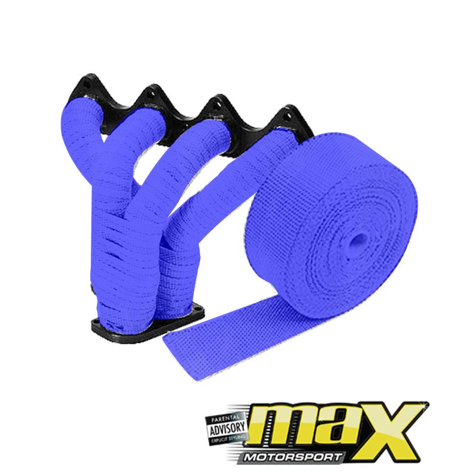 Exhaust Insulation Heat Wrap Blue (15M) maxmotorsports