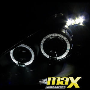 Focus (2000-on) Chrome Headlight With Angel Eye /Projector maxmotorsports