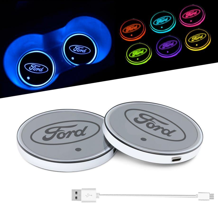 Ford Logo LED Cup Holder Coaster Max Motorsport