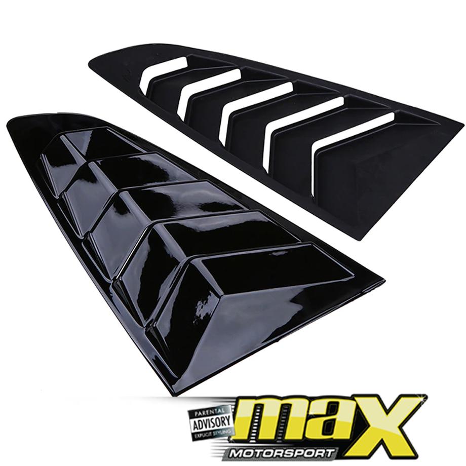 Ford Mustang Gloss Black Plastic Side Window Louver Max Motorsport