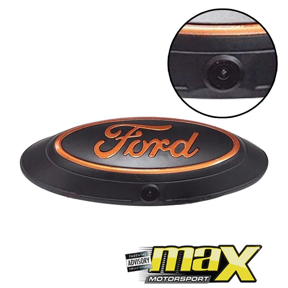 Ford Ranger Tailgate Emblem Reverse Camera (Black & Orange) maxmotorsports