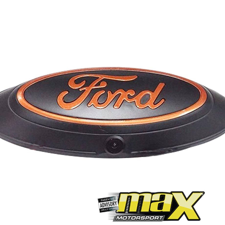 Ford Ranger Tailgate Emblem Reverse Camera (Black & Orange) maxmotorsports