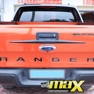 Ford Ranger Tailgate Emblem Reverse Camera (Blue & Chrome) maxmotorsports
