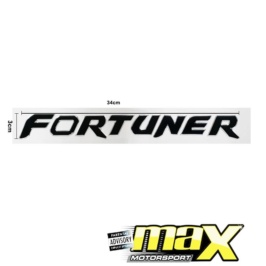 Fortuner Gel Sticker - Black maxmotorsports