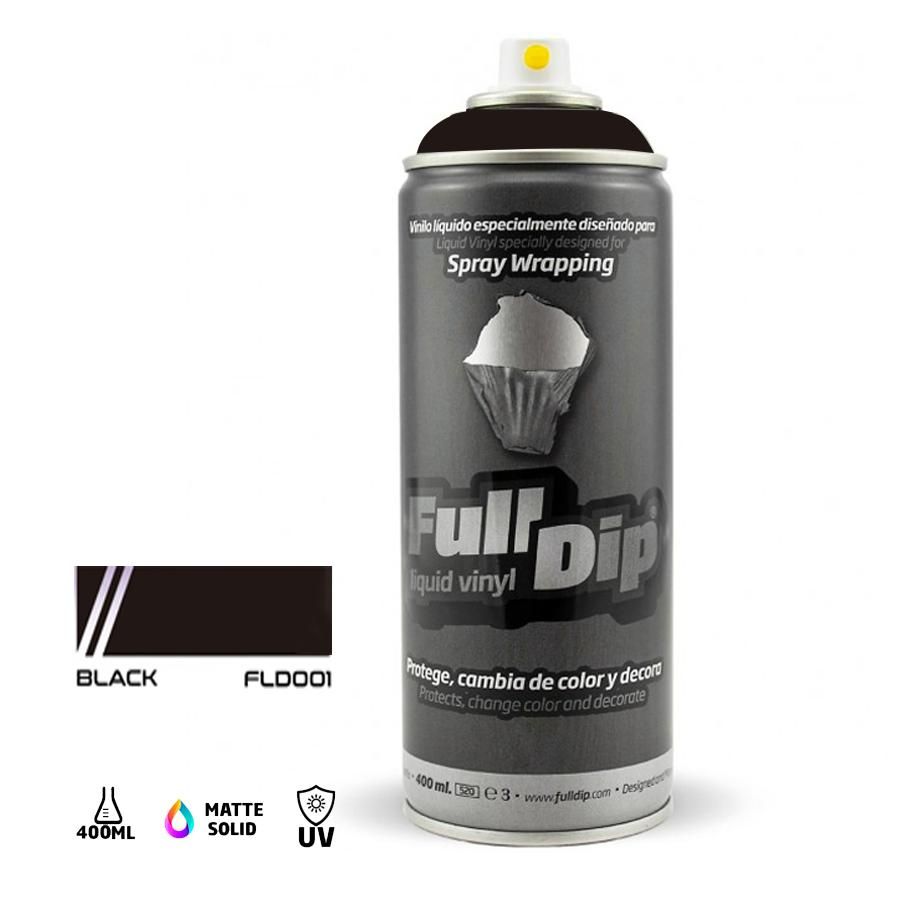 Full Dip Liquid Vinyl Spray Paint 400ml - Matte Black Max Motorsport