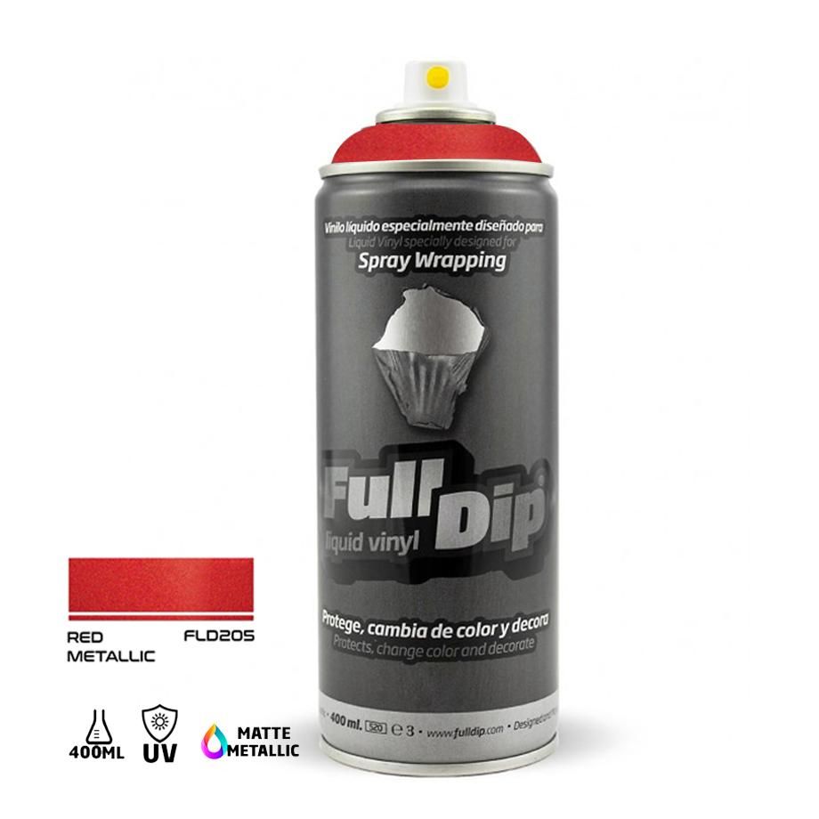 Full Dip Liquid Vinyl Spray Paint 400ml - Red Metallic Max Motorsport
