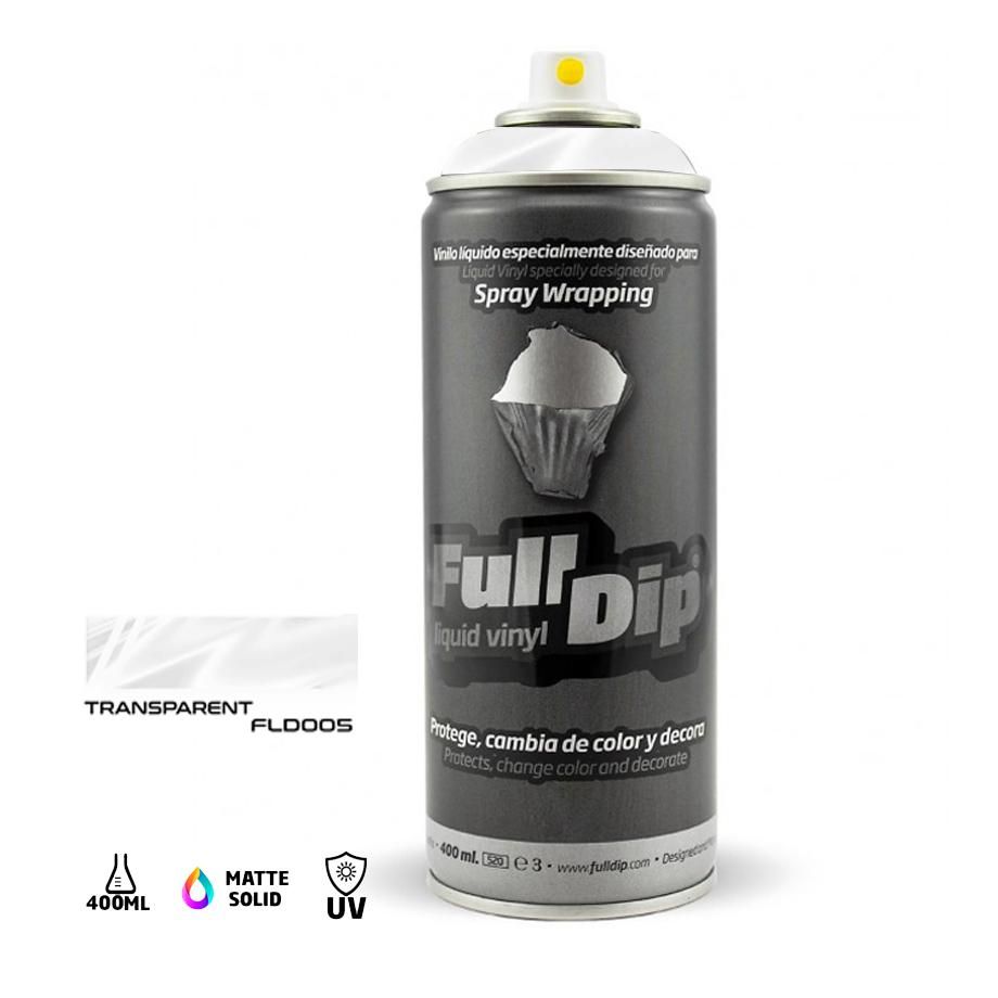 Full Dip Liquid Vinyl Spray Paint 400ml - Transparent Max Motorsport