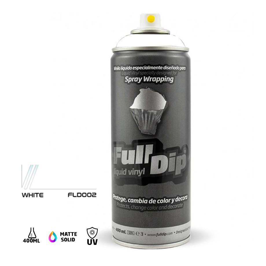 Full Dip Liquid Vinyl Spray Paint 400ml - White Max Motorsport