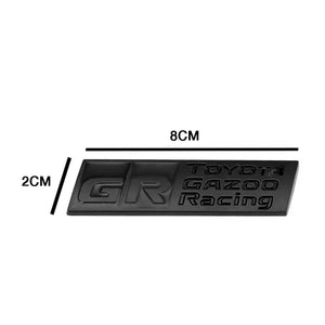 GR Gazoo Racing Metal Badge - Matte Black Max Motorsport
