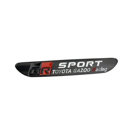 GR Sport Gazoo Racing Small Fender Badge - Black & Red Max Motorsport