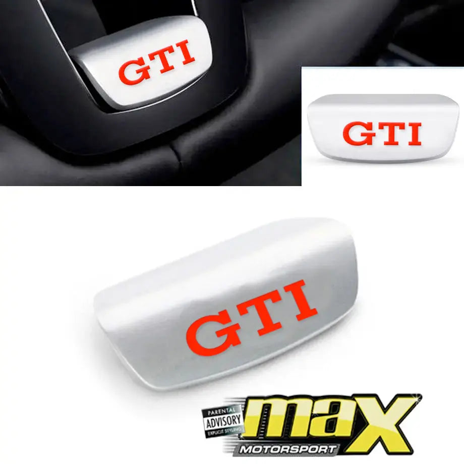 GTI Logo Aluminum Steering Wheel Insert maxmotorsports