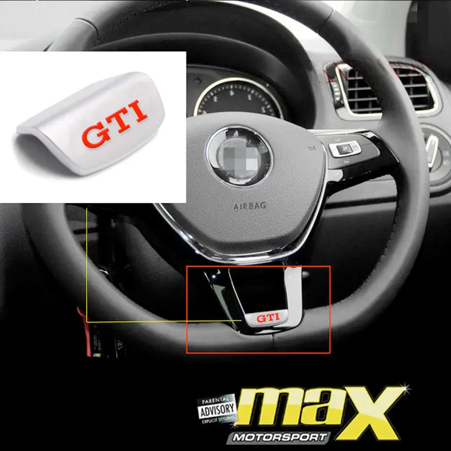 GTI Logo Aluminum Steering Wheel Insert maxmotorsports