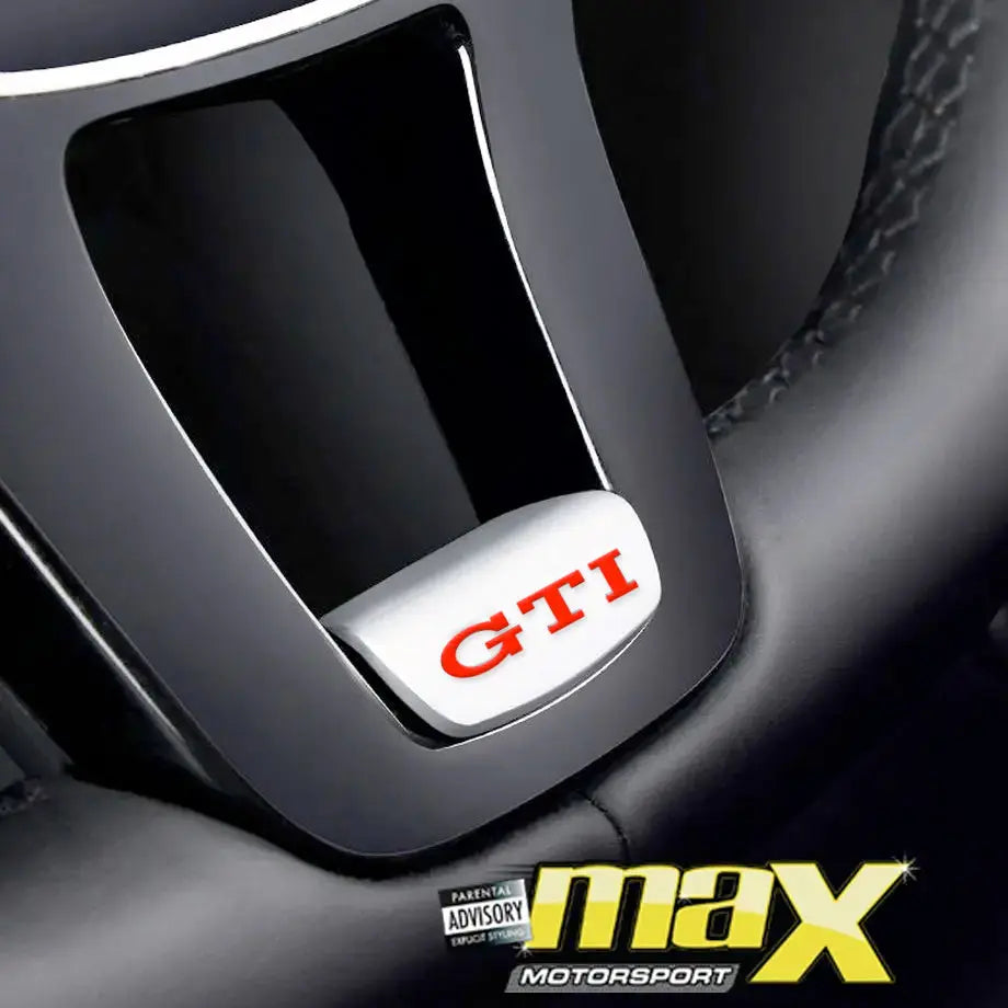 GTI Logo Aluminum Steering Wheel Insert maxmotorsports