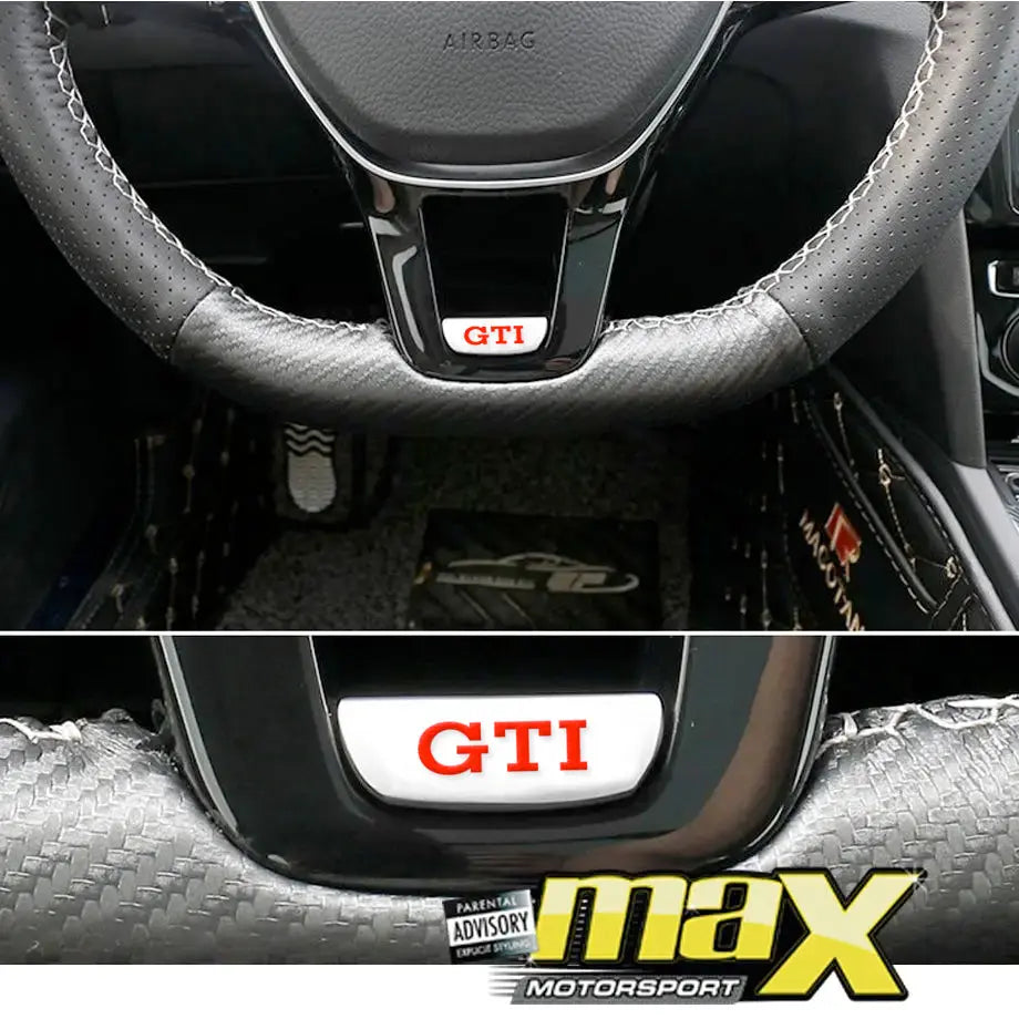 GTI Logo Aluminum Steering Wheel Insert maxmotorsports