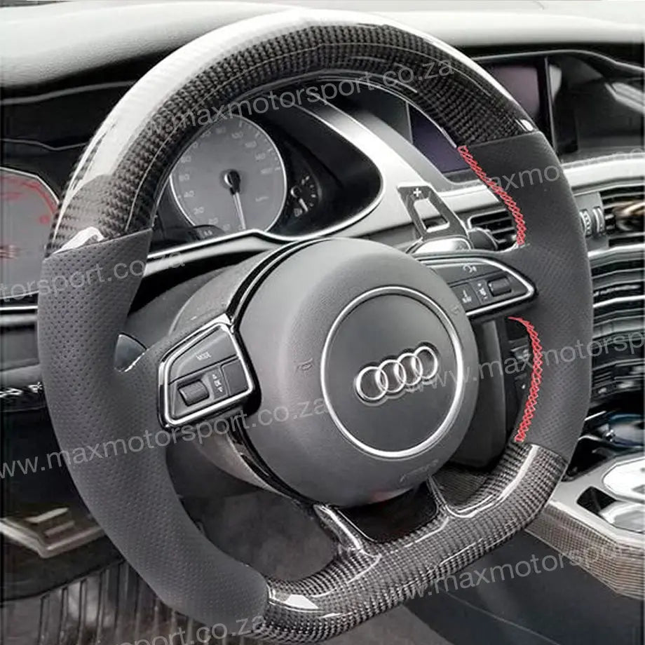 Genuine Carbon Fibre Steering Wheel Suitable For Audi A3 / A4 / A5 / A6 / A7 Max Motorsport