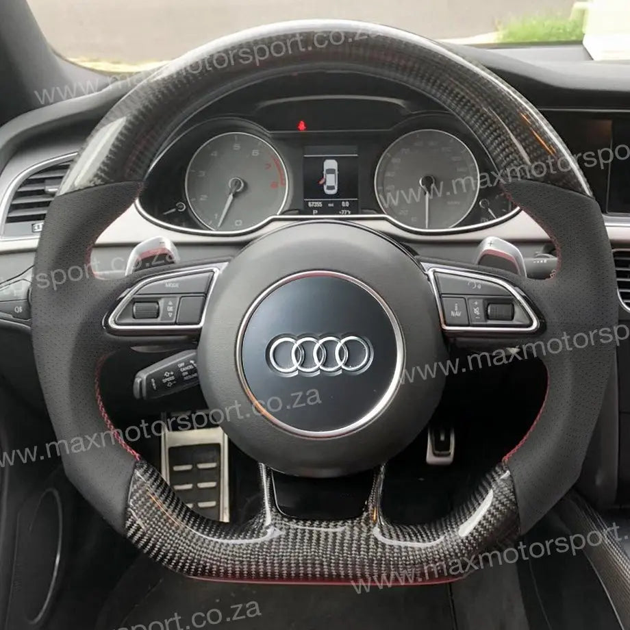 Genuine Carbon Fibre Steering Wheel Suitable For Audi A3 / A4 / A5 / A6 / A7 Max Motorsport