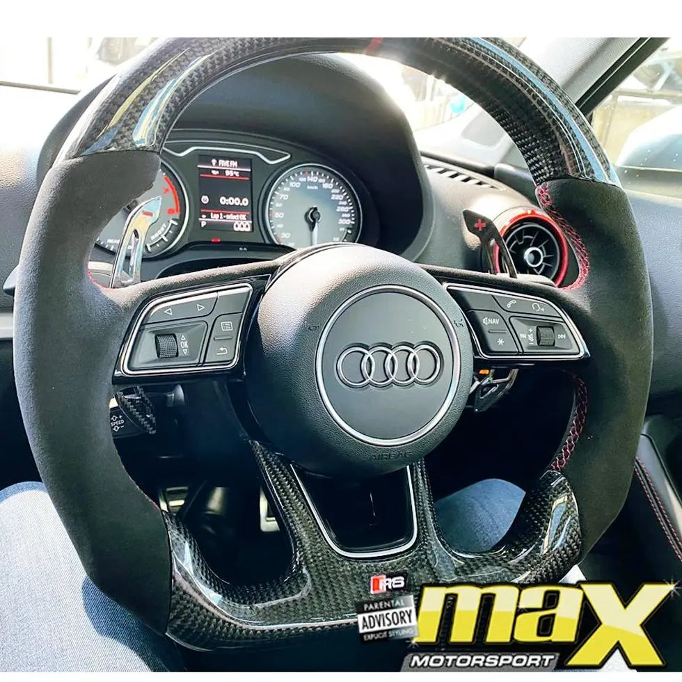 Genuine Carbon Fibre Steering Wheel Suitable For Audi A3 / A4 / A5 Max Motorsport