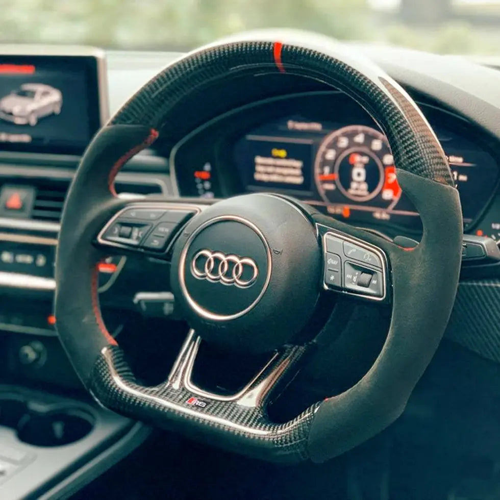 Genuine Carbon Fibre Steering Wheel Suitable For Audi A3 / A4 / A5 Max Motorsport