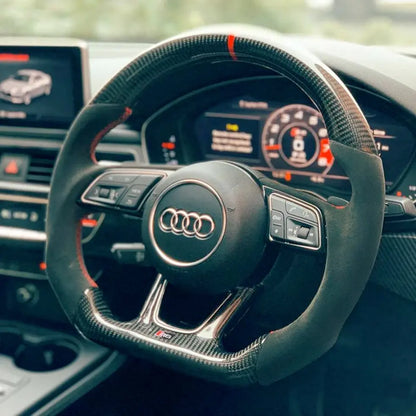 Genuine Carbon Fibre Steering Wheel Suitable For Audi A3 / A4 / A5 Max Motorsport