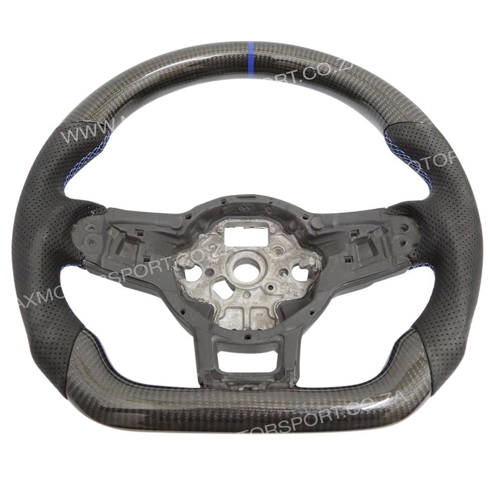 Genuine Carbon Fibre Steering Wheel Suitable For VW Golf 7 GTI / R Max Motorsport
