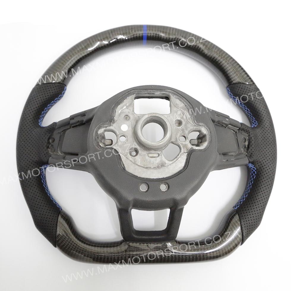 Genuine Carbon Fibre Steering Wheel Suitable For VW Golf 7 GTI / R Max Motorsport