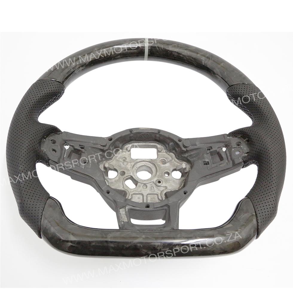 Genuine Forged Carbon Fibre Steering Wheel Suitable For VW Golf 7 GTI / R Max Motorsport