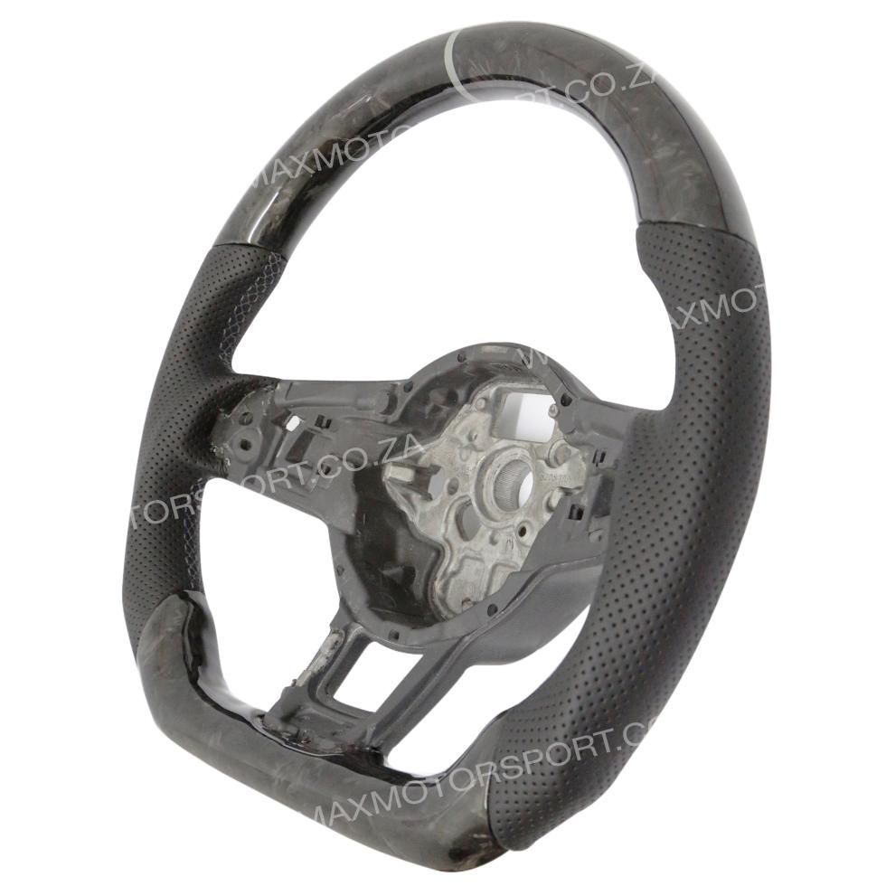 Genuine Forged Carbon Fibre Steering Wheel Suitable For VW Golf 7 GTI / R Max Motorsport