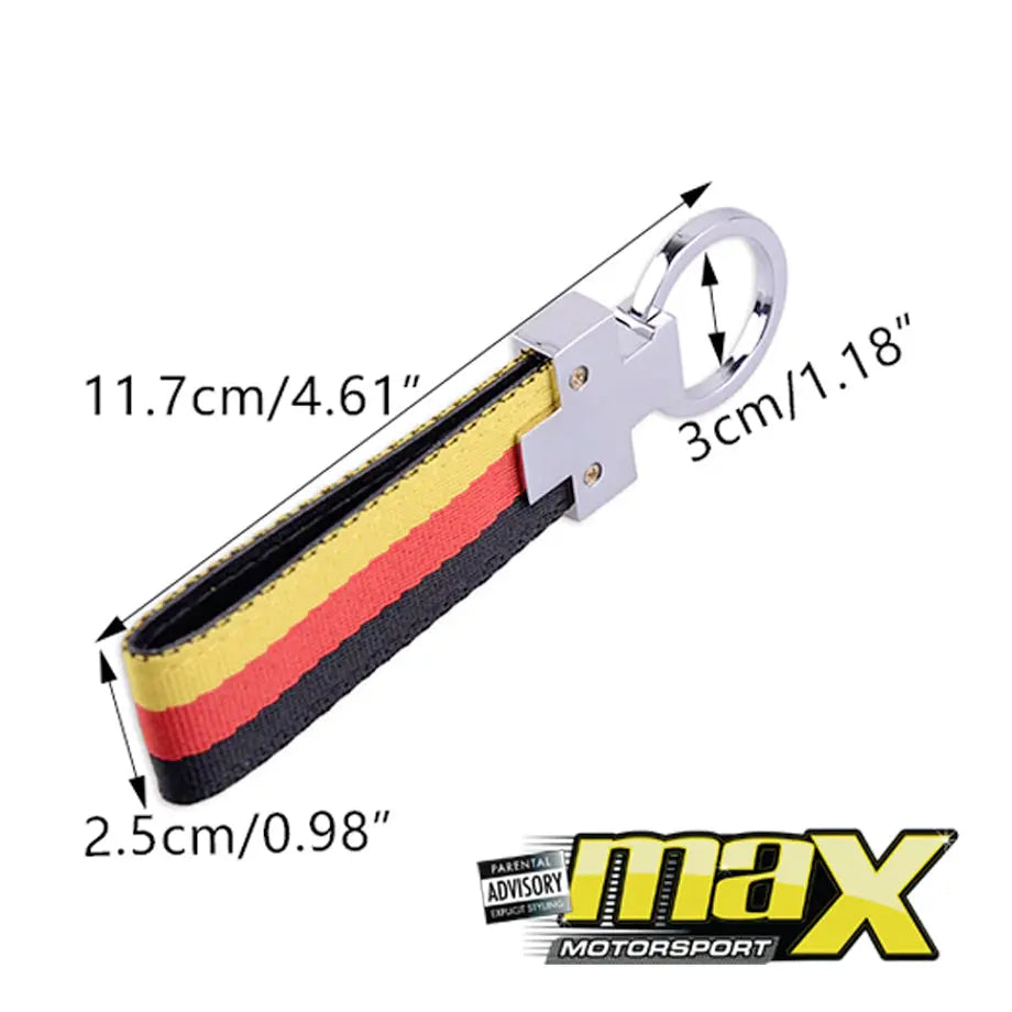 German-Stripe Key Ring maxmotorsports