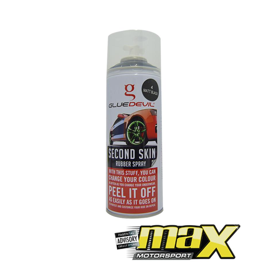 GlueDevil Second Skin Rubber Spray (Matte Black) 400ml maxmotorsports