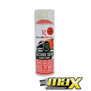 GlueDevil Second Skin Rubber Spray (Orange Red) 400ml maxmotorsports