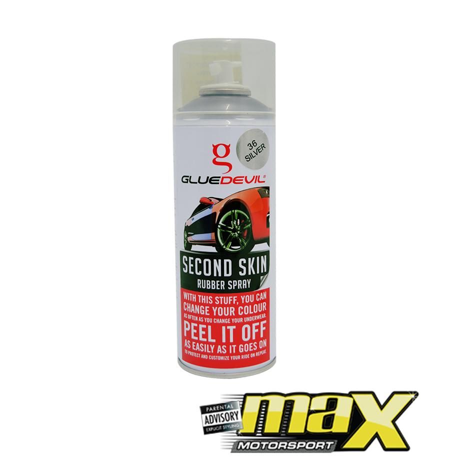 GlueDevil Second Skin Rubber Spray (Silver) 400ml maxmotorsports