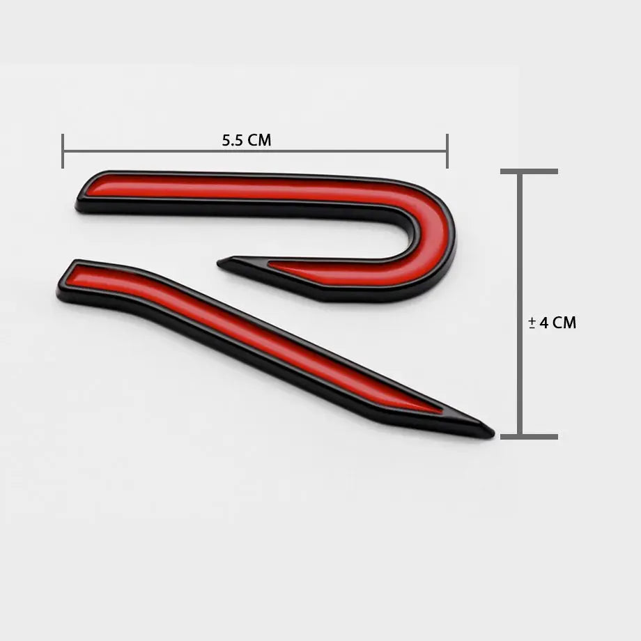 Golf 8 R-Style - Rear Badge (Red & Black) – Max Motorsport