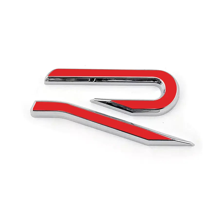 Golf 8 R-Style - Rear Badge (Silver & Red) maxmotorsports