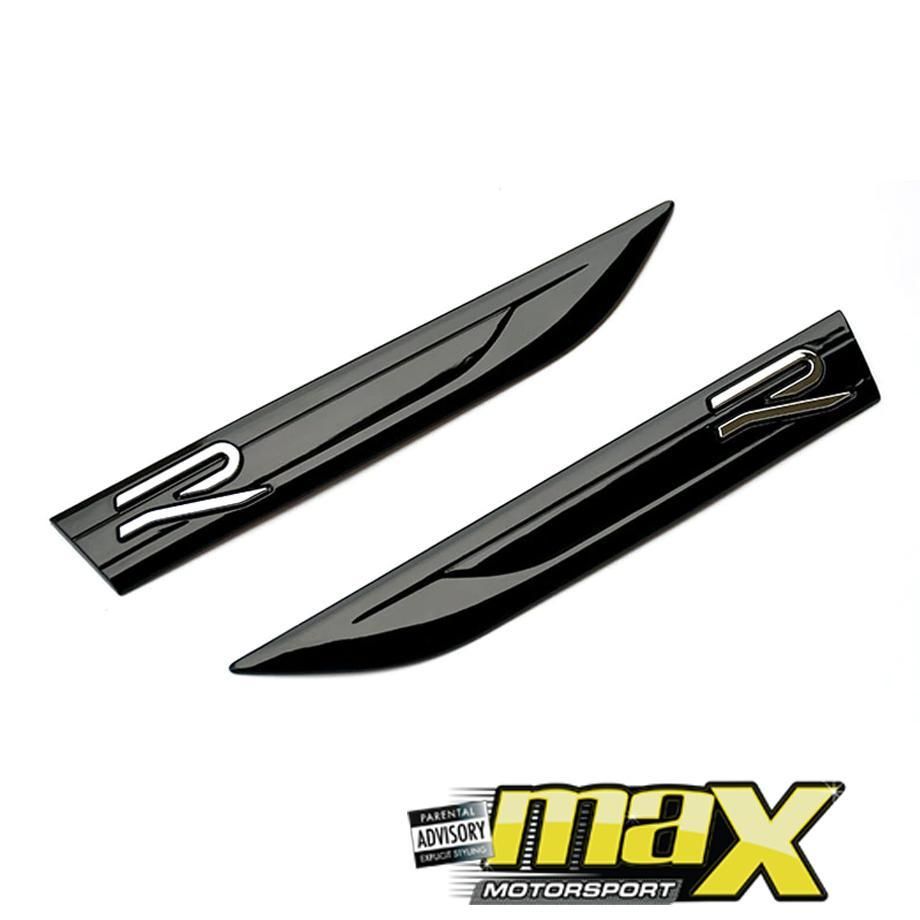 Golf 8 Style - R Logo Fender Badge (Chrome) maxmotorsports