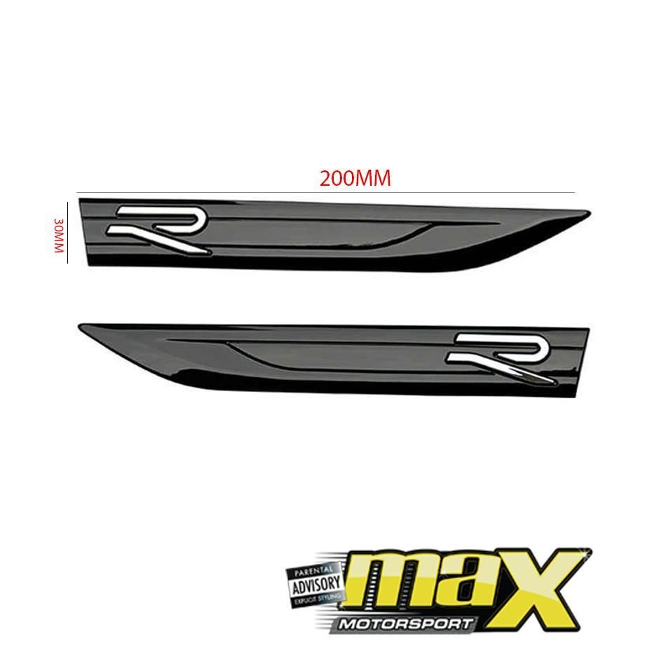 Golf 8 Style - R Logo Fender Badge (Chrome) maxmotorsports